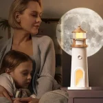 Moon Lamp Projection Lighthouse Night Light (Motion Sensor) | Ambient LED Light | Gadget House BD - Image 6