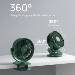 Jisulife FA18S Portable 3-in-1 Combo Clip-on Fan - Image 2