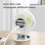 Jisulife FA18S Portable 3-in-1 Combo Clip-on Fan - Image 8