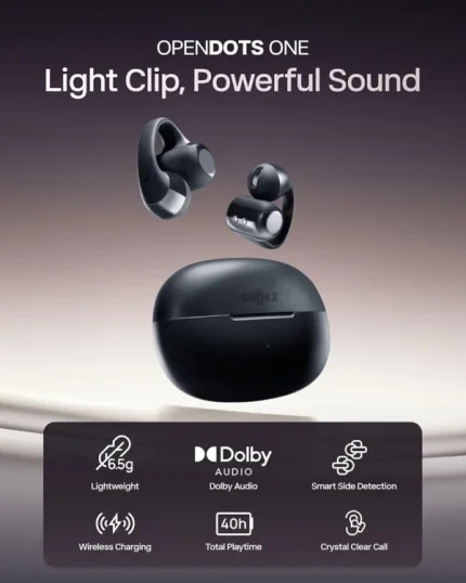 Shokz OpenDots ONE Open-Ear Clip-On True Wireless Earbuds (Black)