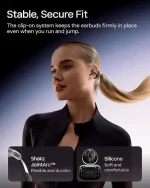 Shokz OpenDots ONE Open-Ear Clip-On True Wireless Earbuds (Black) - Image 2