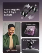 Shokz OpenDots ONE Open-Ear Clip-On True Wireless Earbuds (Black) - Image 4