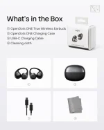 Shokz OpenDots ONE Open-Ear Clip-On True Wireless Earbuds (Black) - Image 6