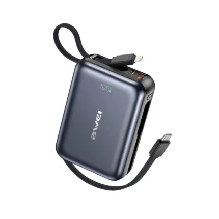 Awei C03 20000mAH 45W build-in-Dual Cable Fast Charging Powerbank
