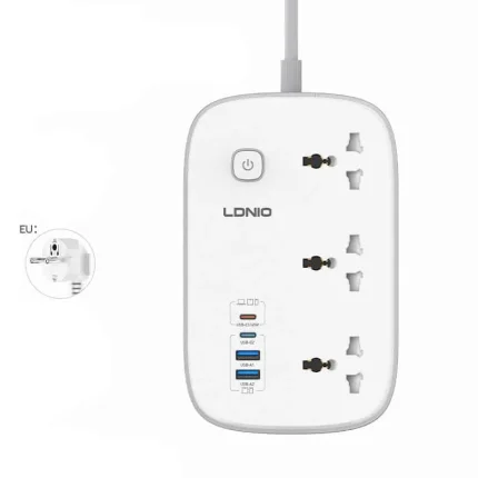 LDNIO SC6 45W USB-C Power Strip with 2M Extension Cord