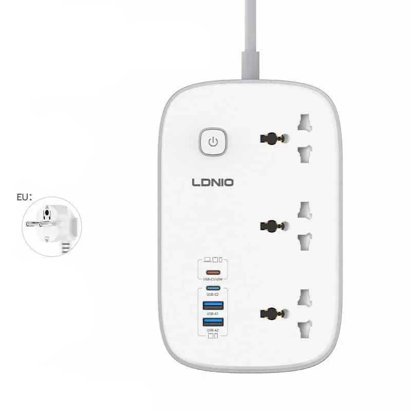 ldnio-sc6-45w-usb-c-power-strip-with-2m-extension-cord-1.jpg LDNIO SC6 45W USB-C Power Strip with 2M Extension Cord - Image 1