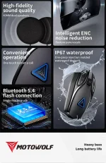 Motowolf BH1 Bluetooth Wireless Headset with Built-in Microphone - Image 2