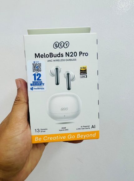 QCY Melobuds N20 Pro (-50dB Hybrid ANC + Hi-Res Audio & LDAC) TWS Earbuds