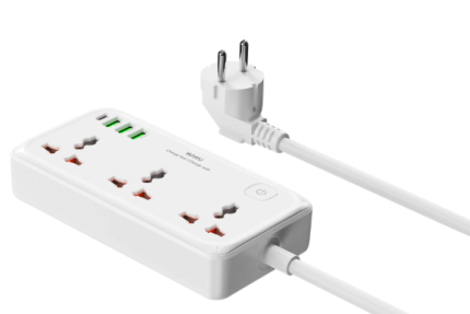 WiWU Cube GaN Power Strip 7-in-1 Hub with 30W USB-C Fast Charging